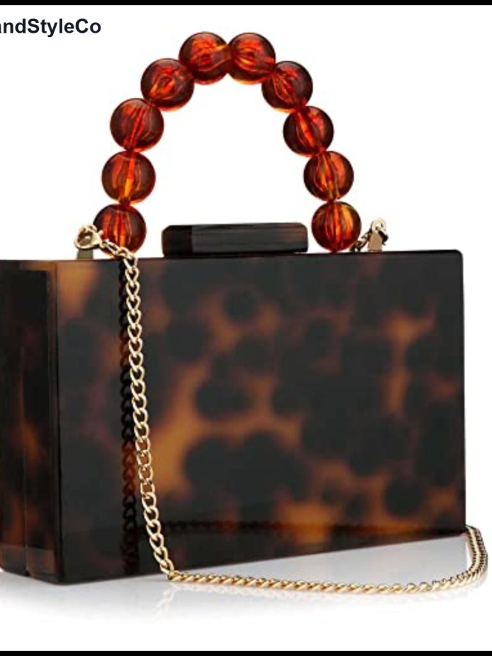 Acrylic Leopard Print Evening Clutch Chain Handbag Party Wedding Purse